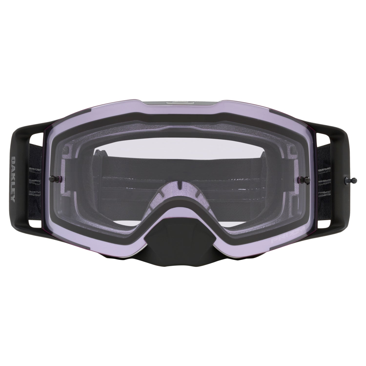 Oakley Front Line MX Goggles w/Tuff Blocks Black Gunmetal Strap & Prizm MX Low Light Lenses