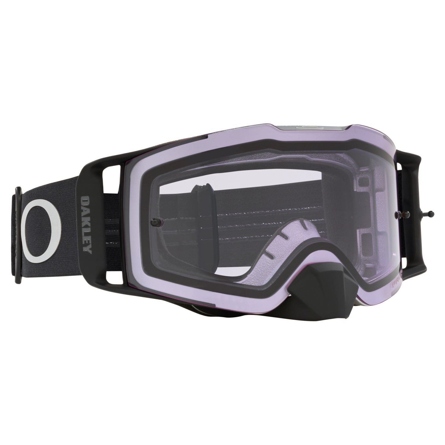 Oakley Front Line MX Goggles w/Tuff Blocks Black Gunmetal Strap & Prizm MX Low Light Lenses