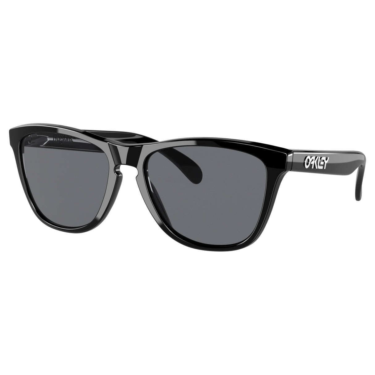 Oakley Frogskins Sunglasses w/Polished Black Frame & Grey Lenses