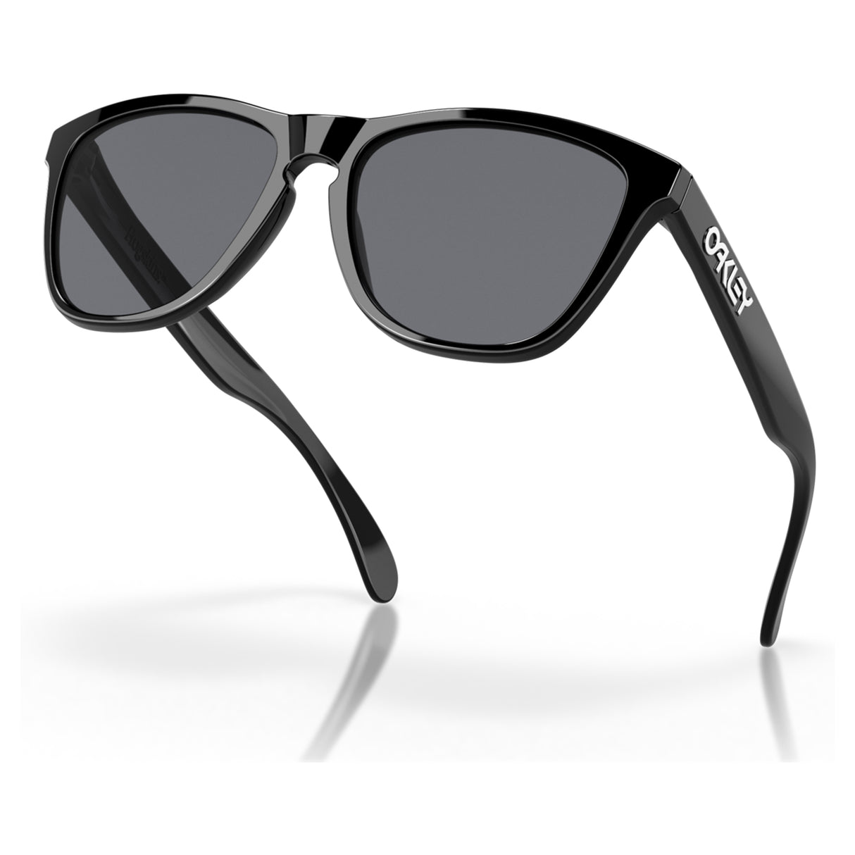 Oakley Frogskins Sunglasses w/Polished Black Frame & Grey Lenses