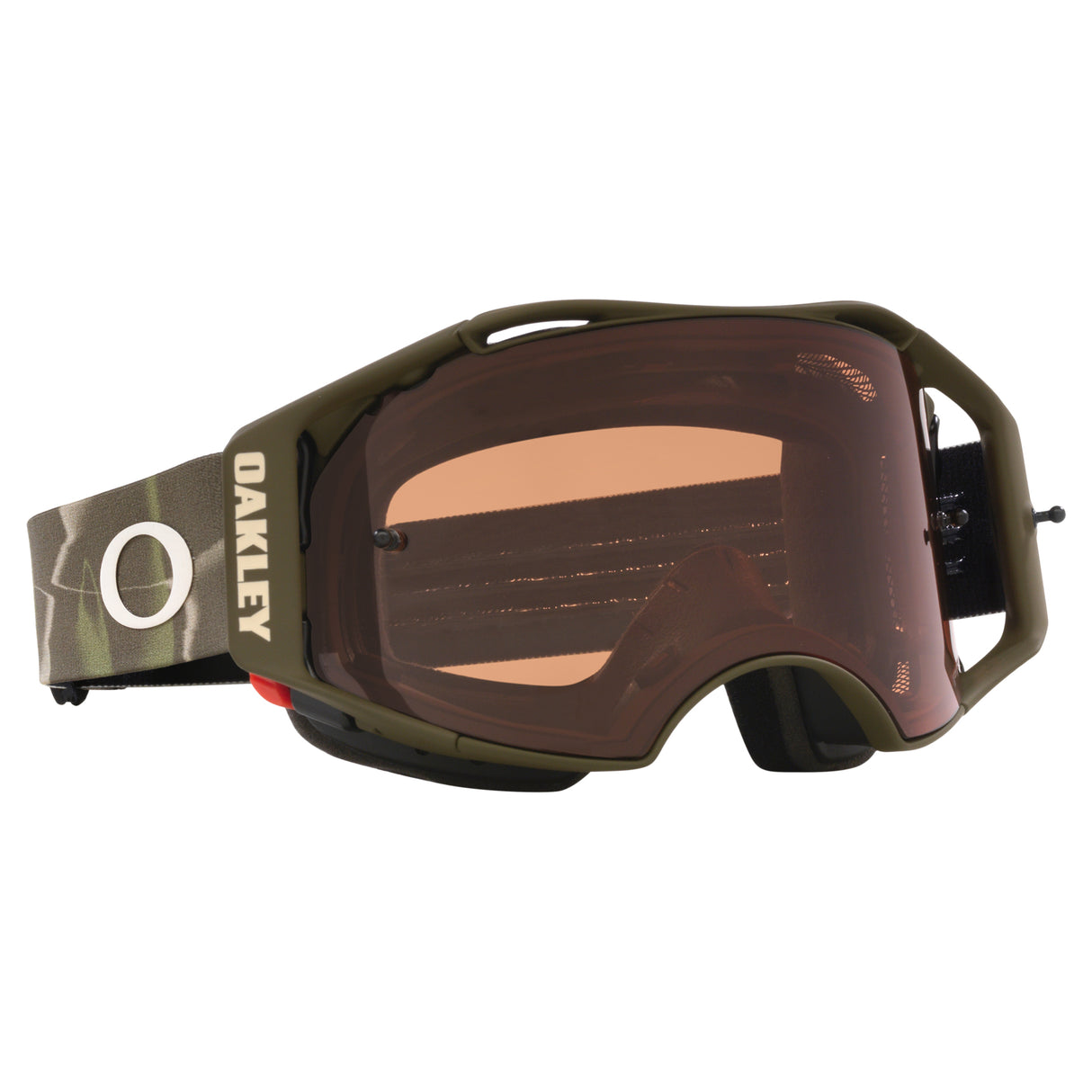 Oakley Airbrake MTB Goggles w/Dark Brush Camo Strap & Prizm MX Bronze Lenses