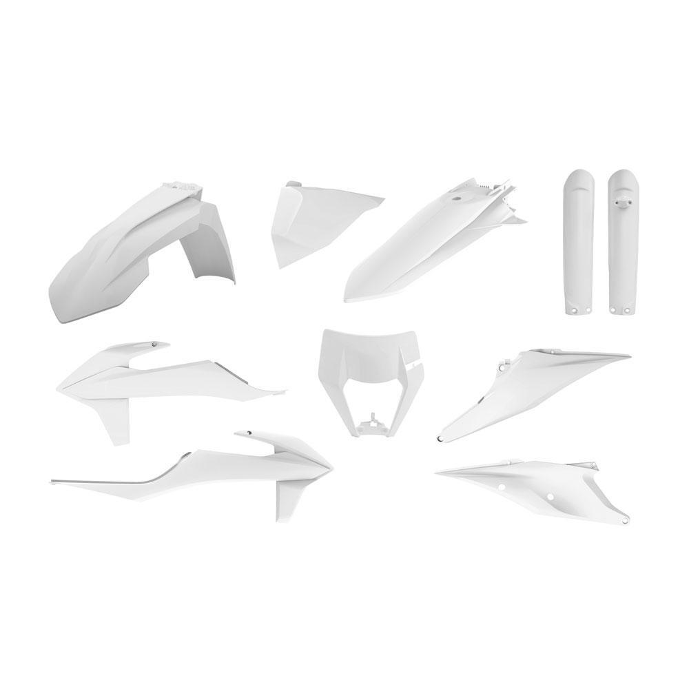Polisport 75-910-16 Enduro Plastic Kit White for KTM EXC/EXC-F 20-23