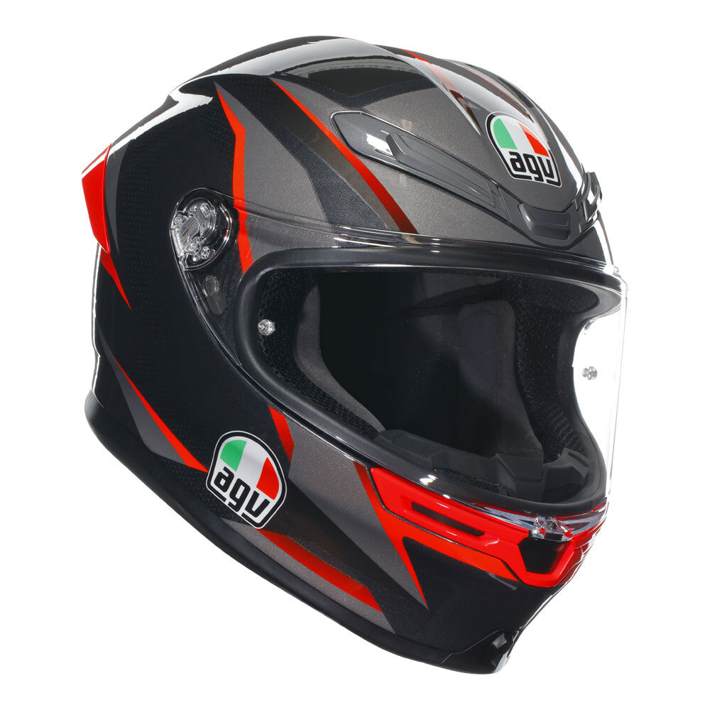 AGV K6 S Slashcut Black/Red Helmet - EasyR