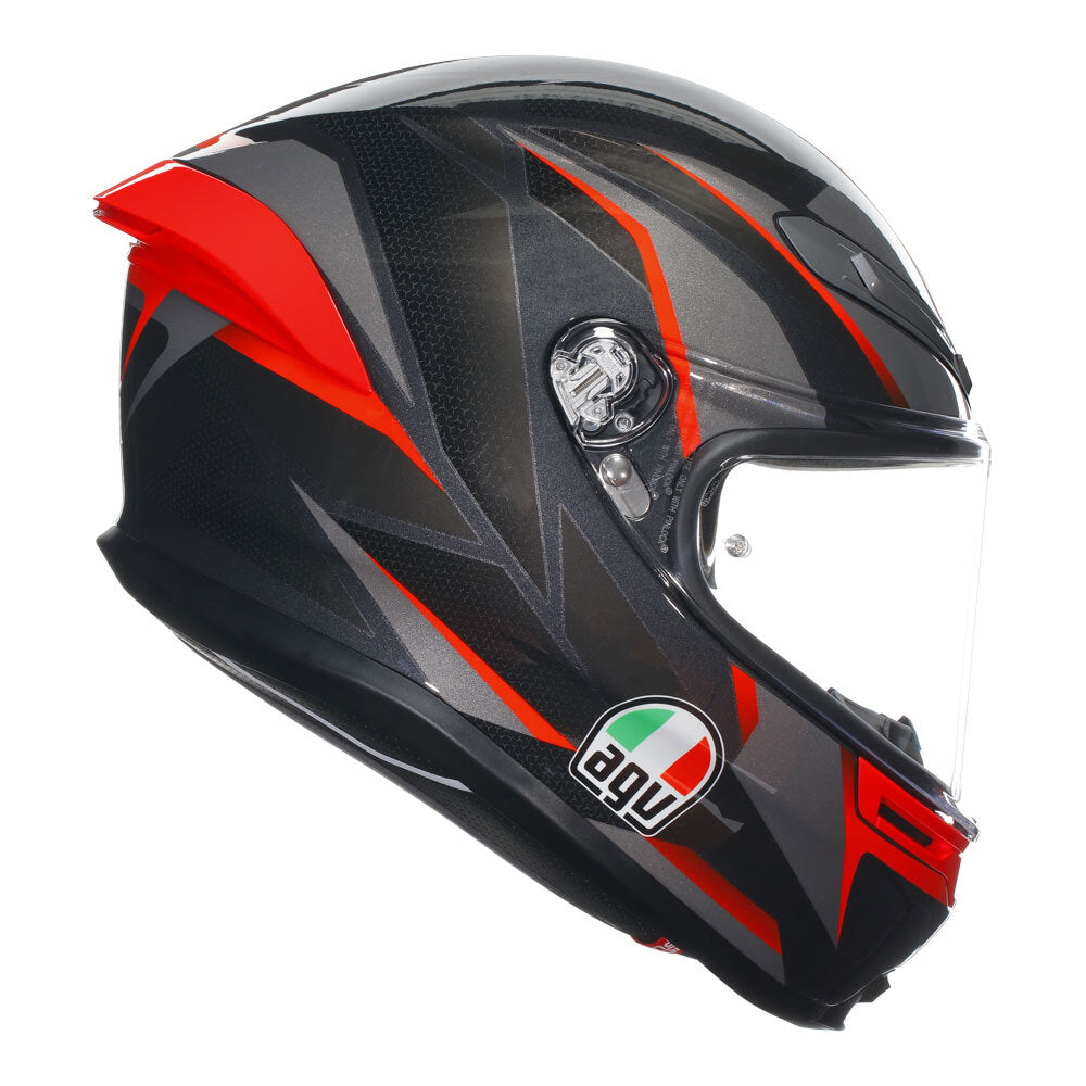 AGV K6 S Slashcut Black/Red Helmet - EasyR