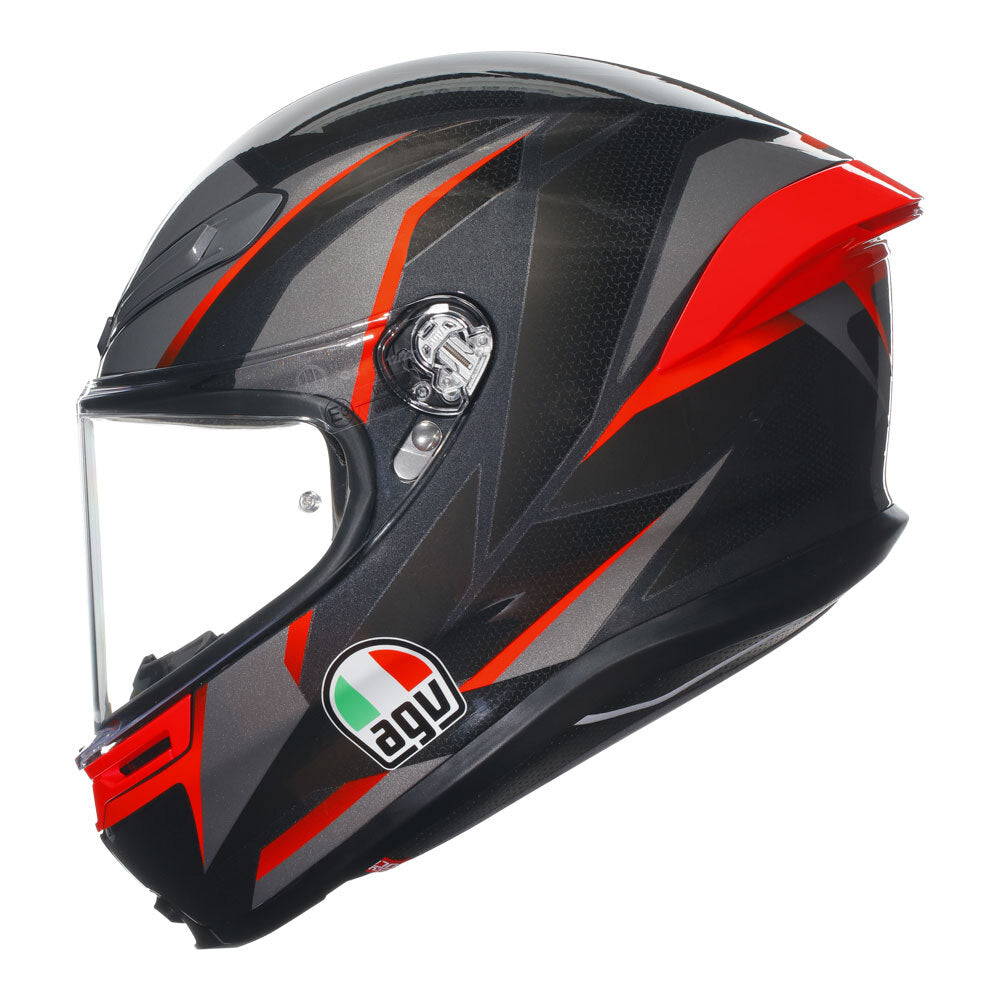 AGV K6 S Slashcut Black/Red Helmet - EasyR