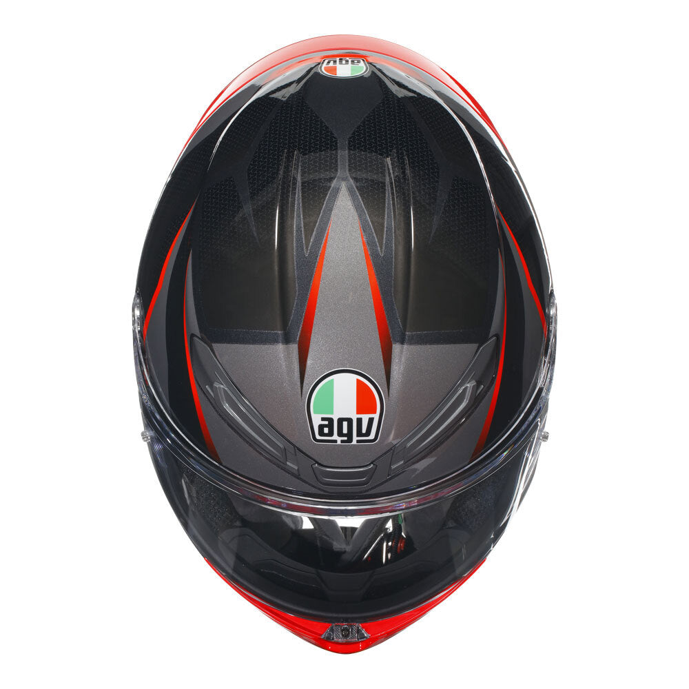 AGV K6 S Slashcut Black/Red Helmet - EasyR