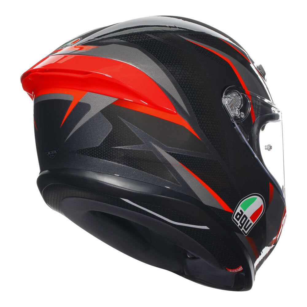 AGV K6 S Slashcut Black/Red Helmet - EasyR