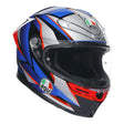 AGV K6 S Slashcut Blue/Red Helmet - EasyR