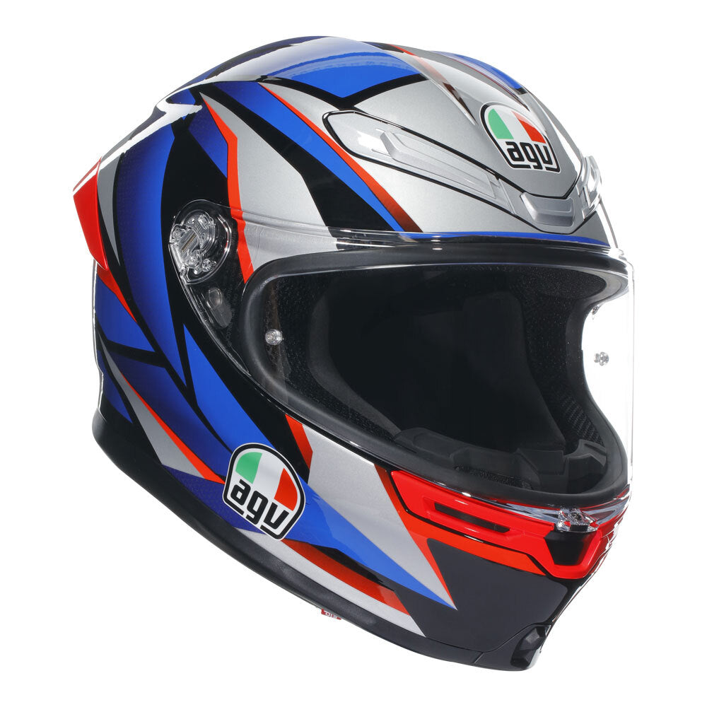 AGV K6 S Slashcut Blue/Red Helmet - EasyR