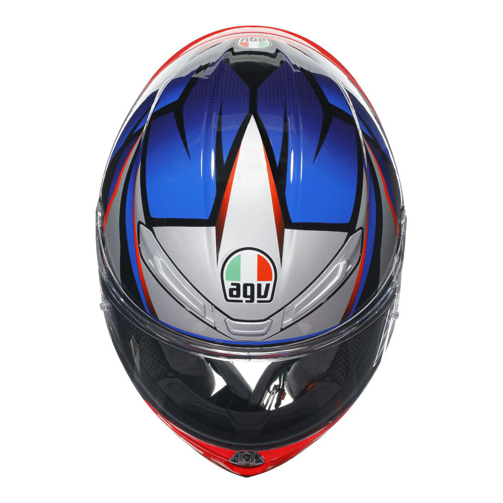 AGV K6 S Slashcut Blue/Red Helmet - EasyR