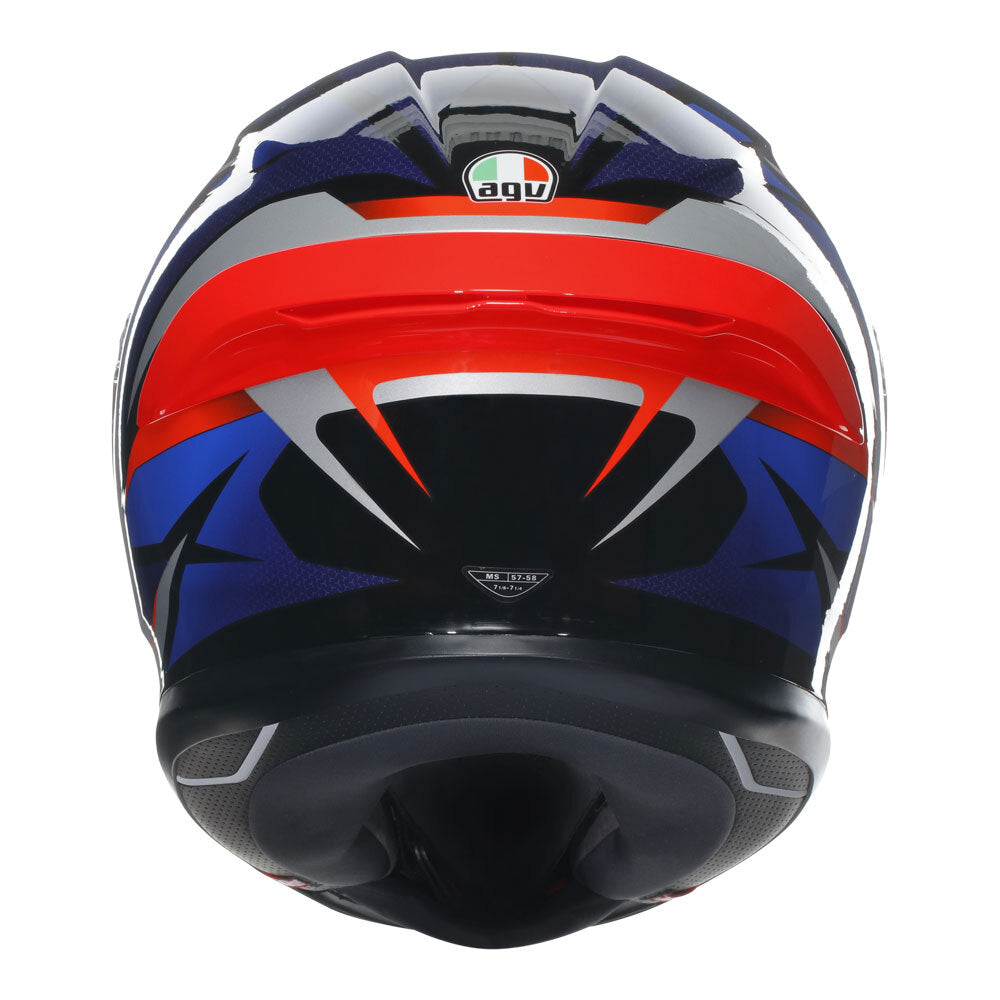 AGV K6 S Slashcut Blue/Red Helmet - EasyR