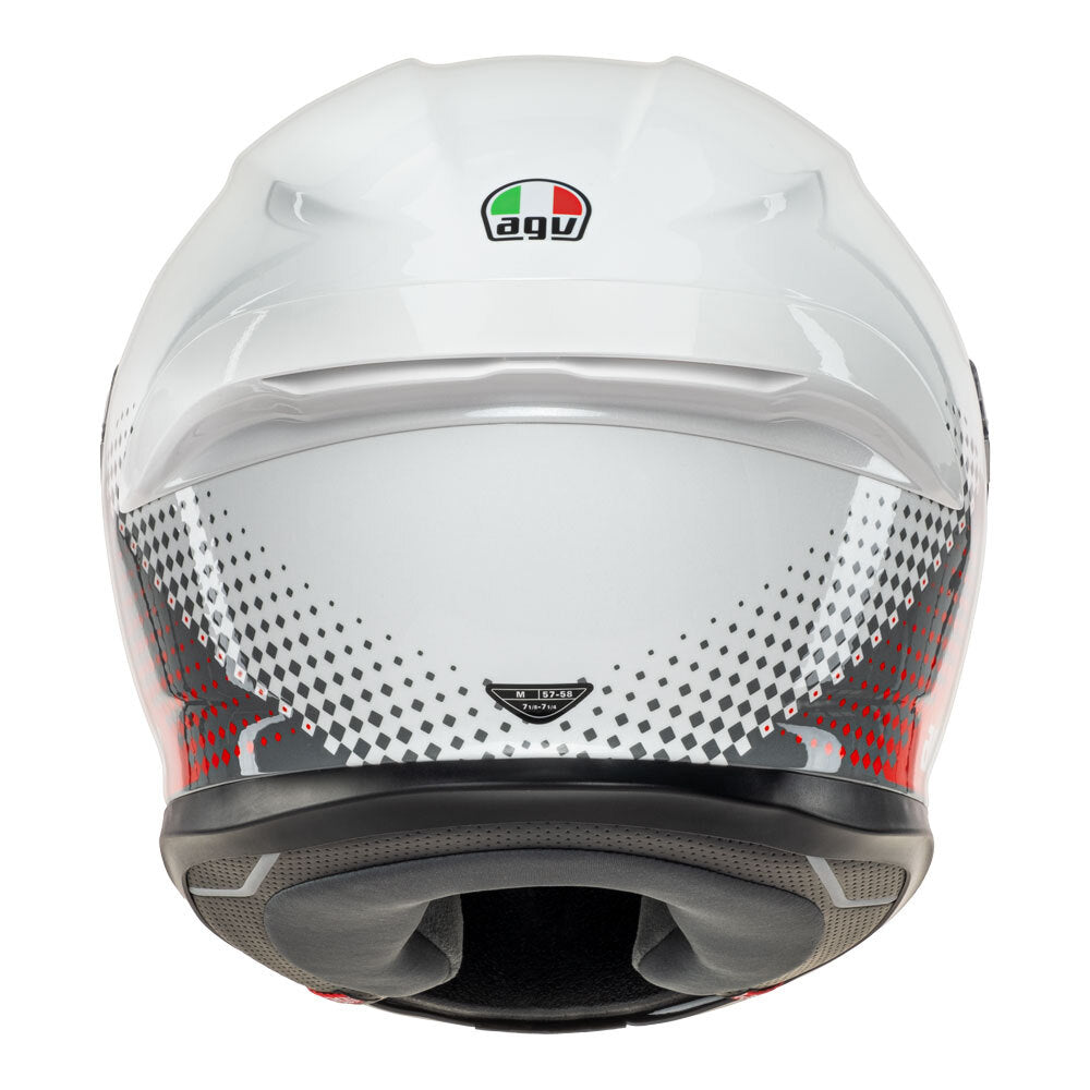 AGV K6 S SMU Fision White/Red/Light Grey Helmet - EasyR