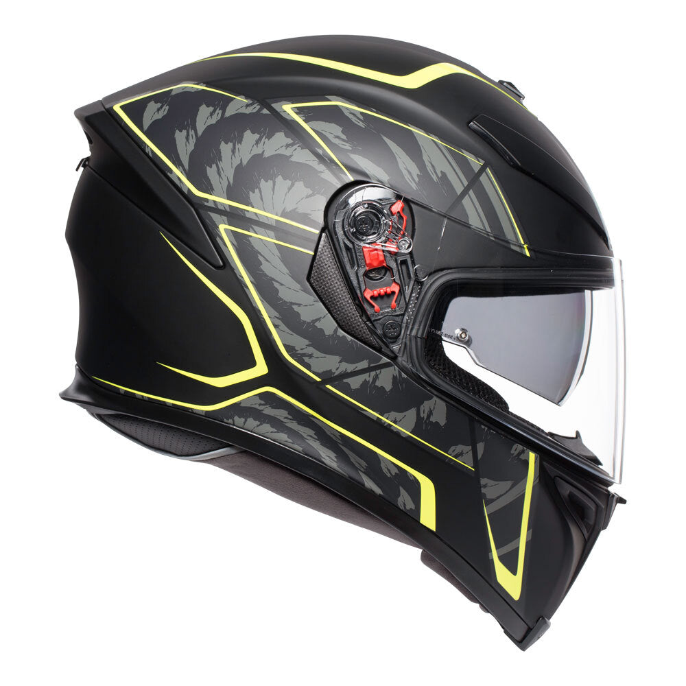 AGV K5 S Tornado Matte Black/Fluro Yellow Helmet - EasyR