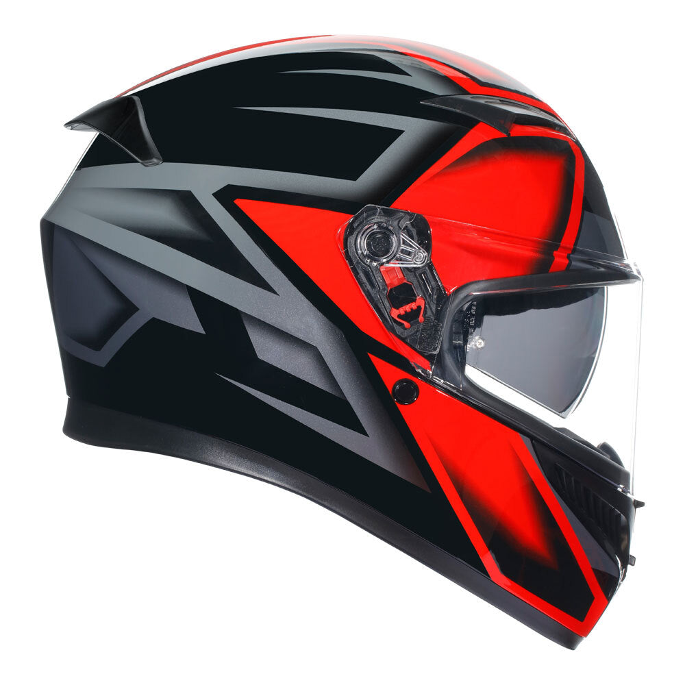 AGV K3 Compound Black/Red Helmet - EasyR