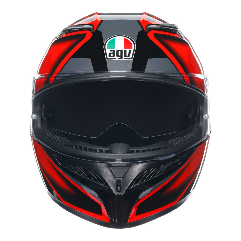 AGV K3 Compound Black/Red Helmet - EasyR