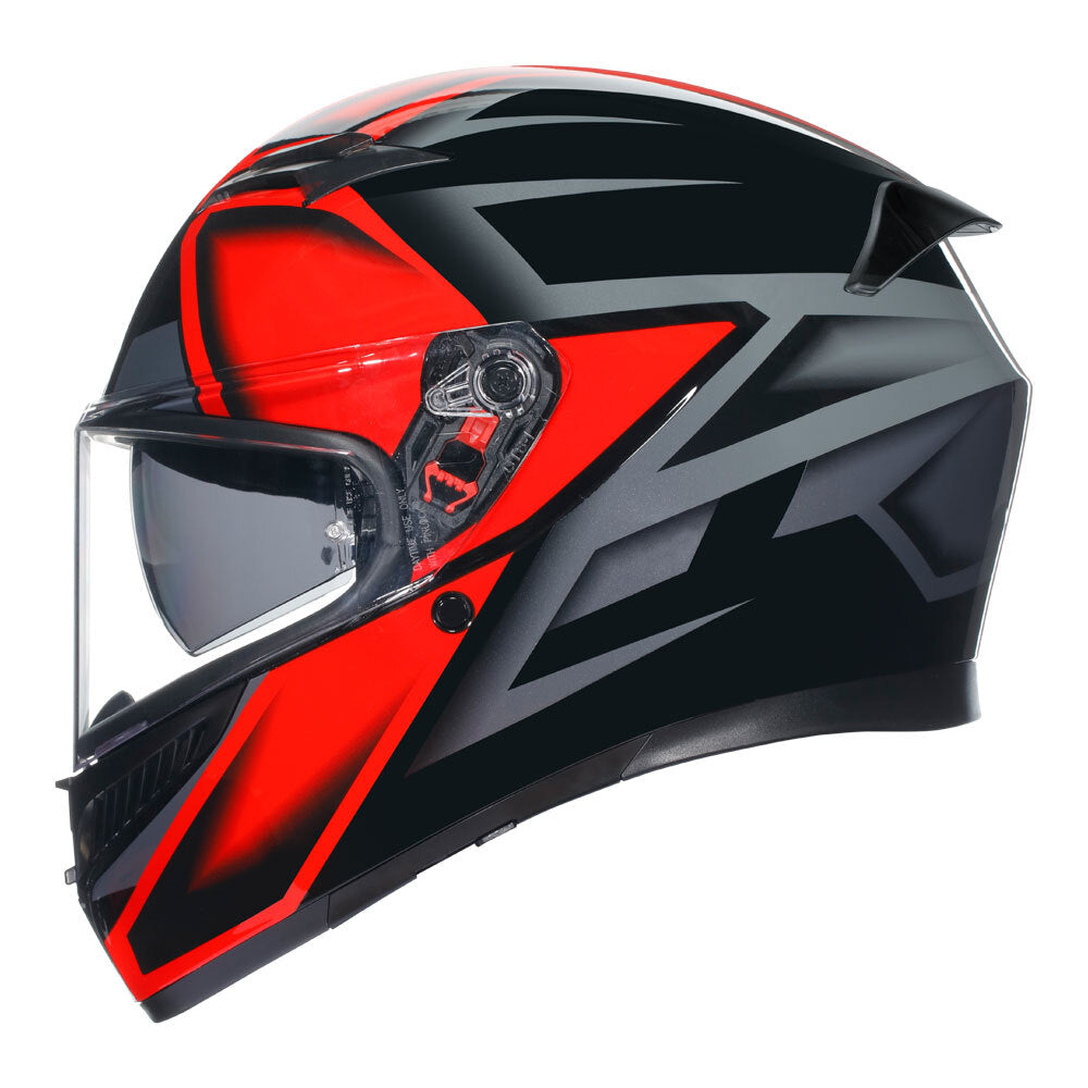 AGV K3 Compound Black/Red Helmet - EasyR
