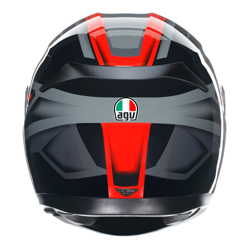 AGV K3 Compound Black/Red Helmet - EasyR