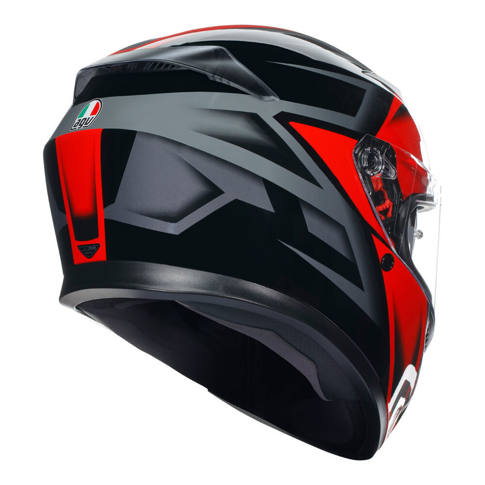 AGV K3 Compound Black/Red Helmet - EasyR