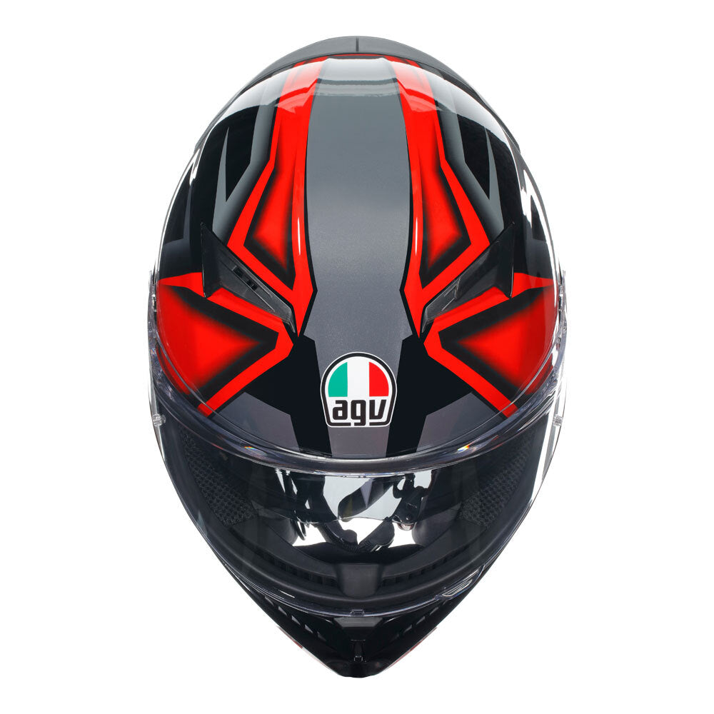 AGV K3 Compound Black/Red Helmet - EasyR