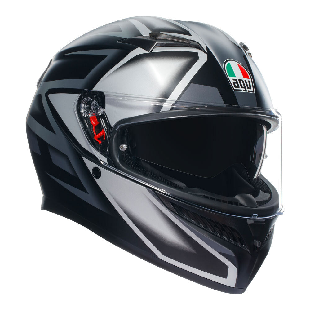AGV K3 Compound Matte Black/Grey Helmet - EasyR