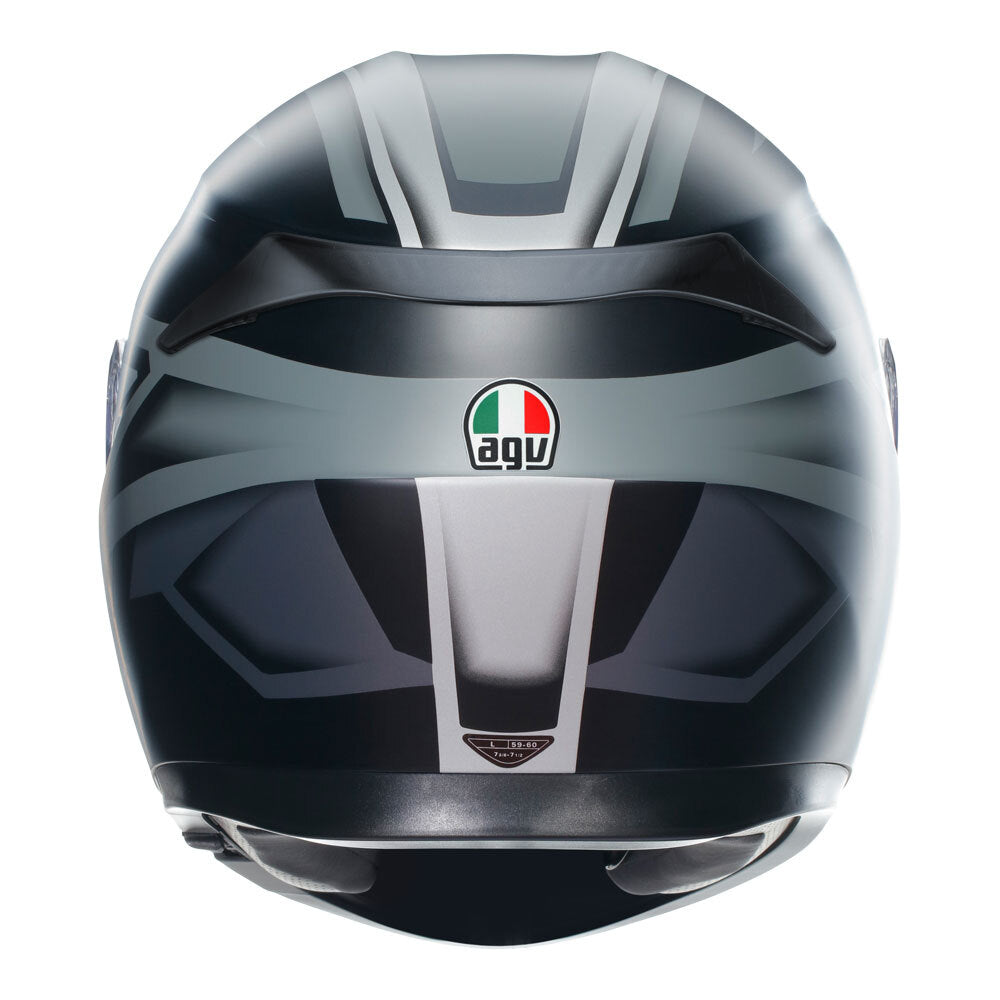 AGV K3 Compound Matte Black/Grey Helmet - EasyR