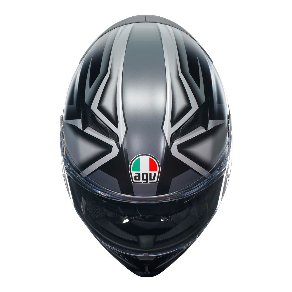 AGV K3 Compound Matte Black/Grey Helmet - EasyR