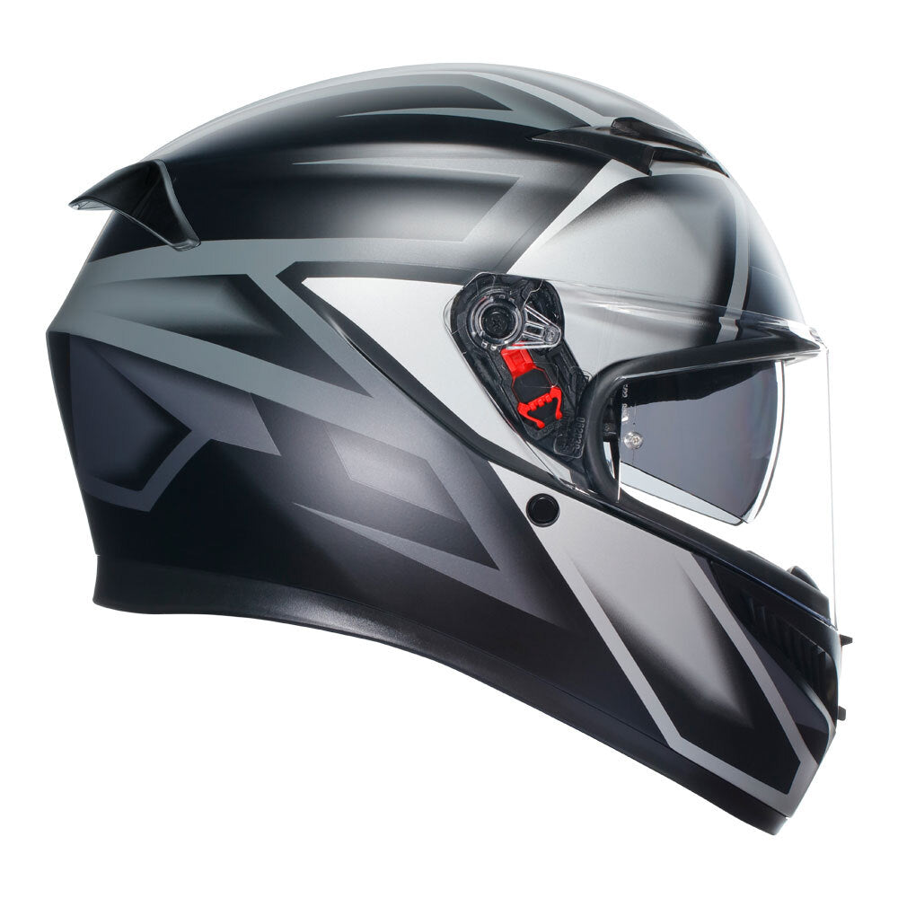 AGV K3 Compound Matte Black/Grey Helmet - EasyR