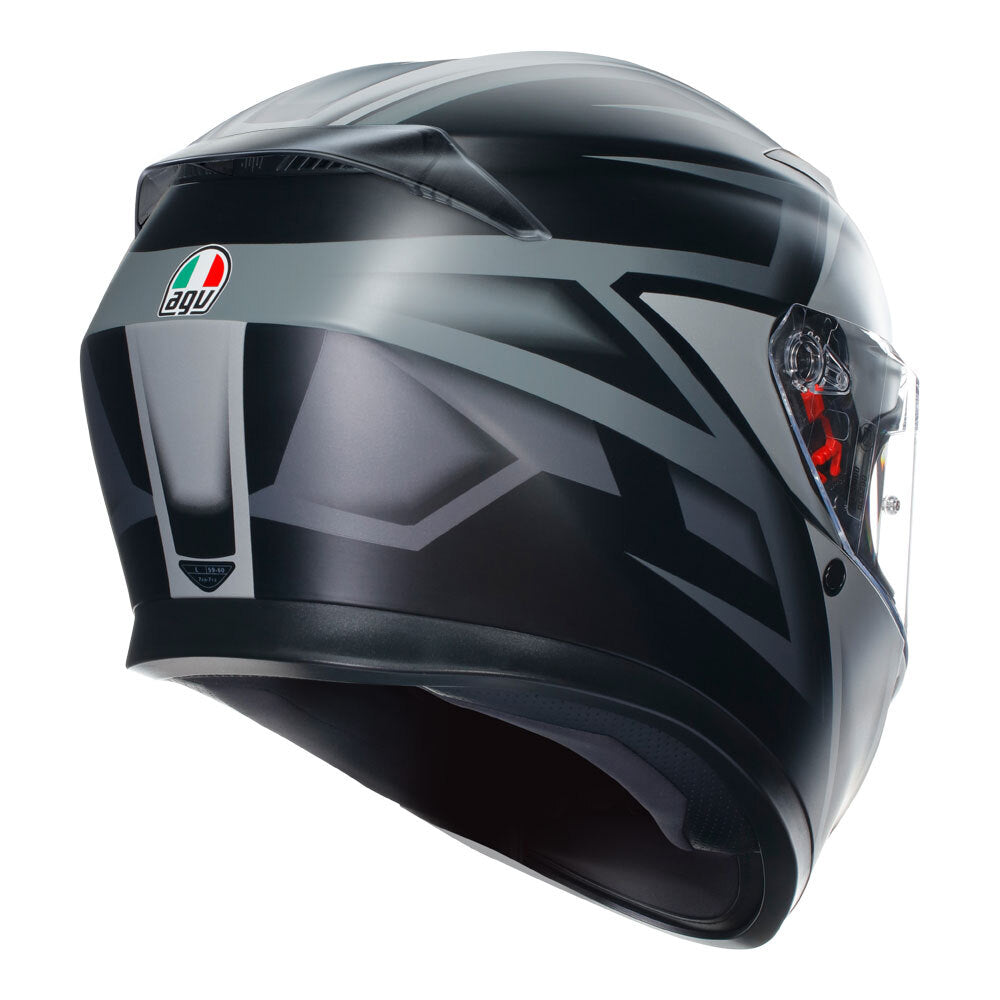 AGV K3 Compound Matte Black/Grey Helmet - EasyR