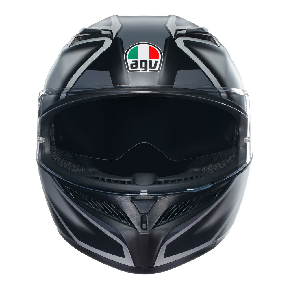 AGV K3 Compound Matte Black/Grey Helmet - EasyR
