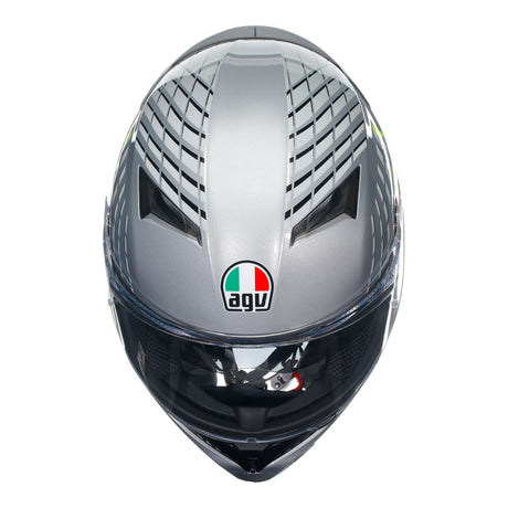 AGV K3 Fortify Grey/Black/Fluro Yellow Helmet - EasyR