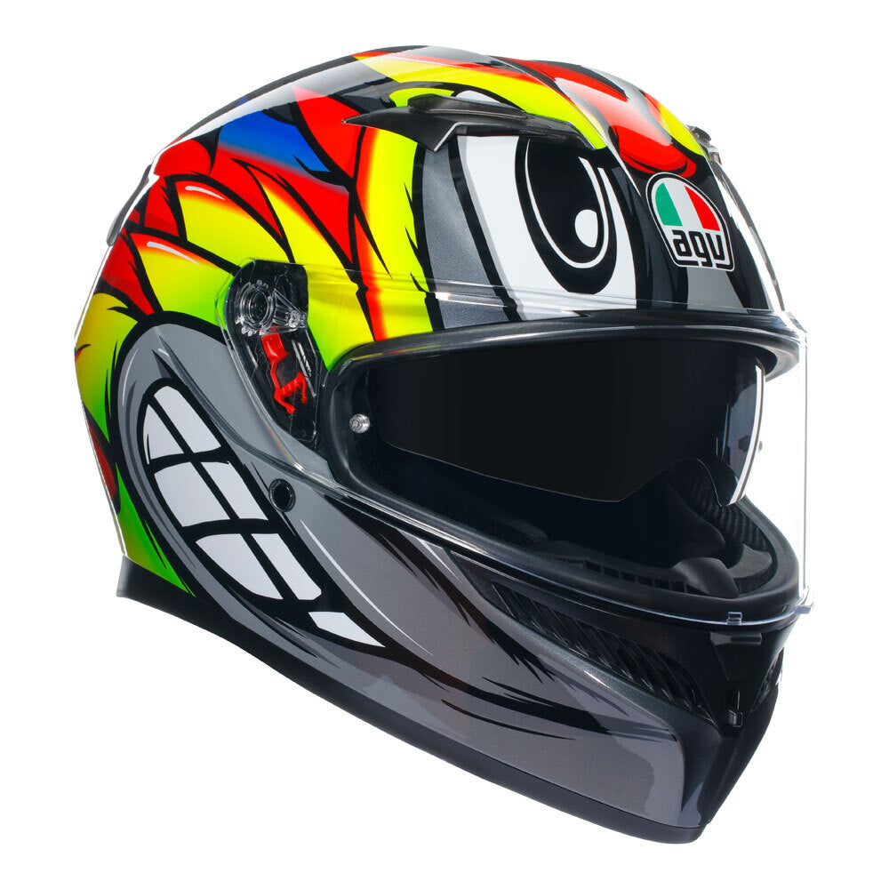 AGV K3 Birdy 2.0 Grey/Yellow/Red Helmet - EasyR