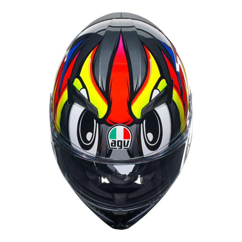 AGV K3 Birdy 2.0 Grey/Yellow/Red Helmet - EasyR