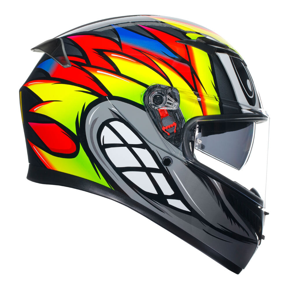 AGV K3 Birdy 2.0 Grey/Yellow/Red Helmet - EasyR