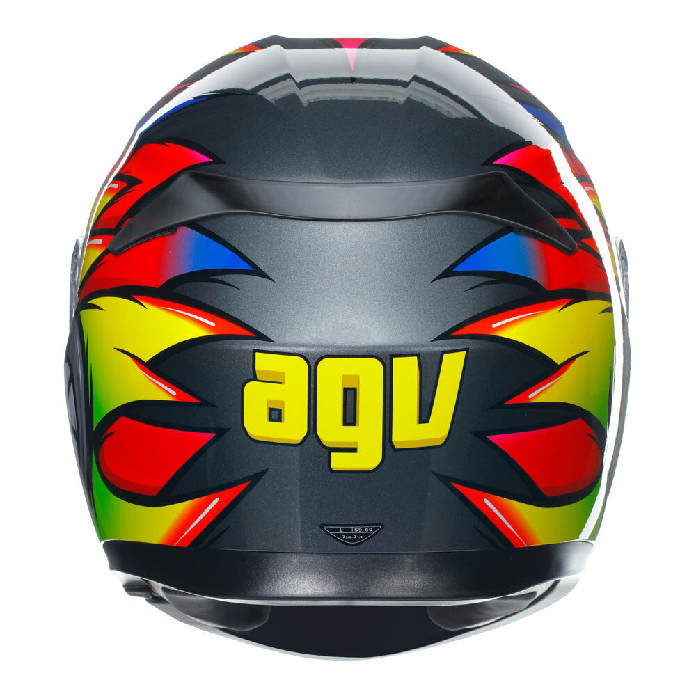 AGV K3 Birdy 2.0 Grey/Yellow/Red Helmet - EasyR