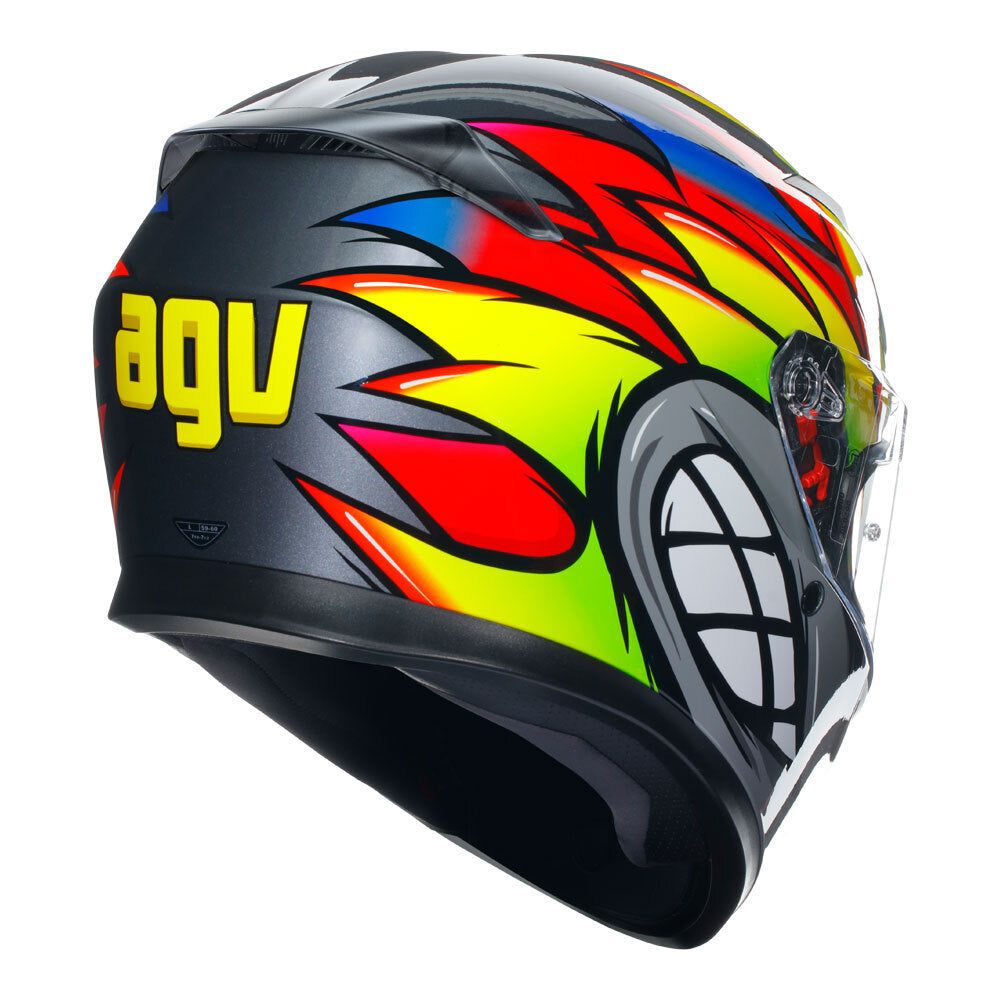 AGV K3 Birdy 2.0 Grey/Yellow/Red Helmet - EasyR