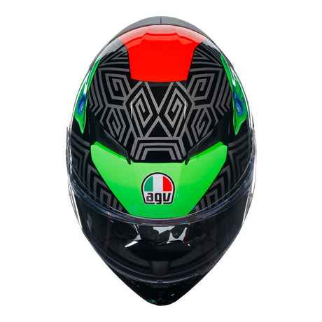 AGV K3 Kamaleon Black/Red/Green Helmet - EasyR