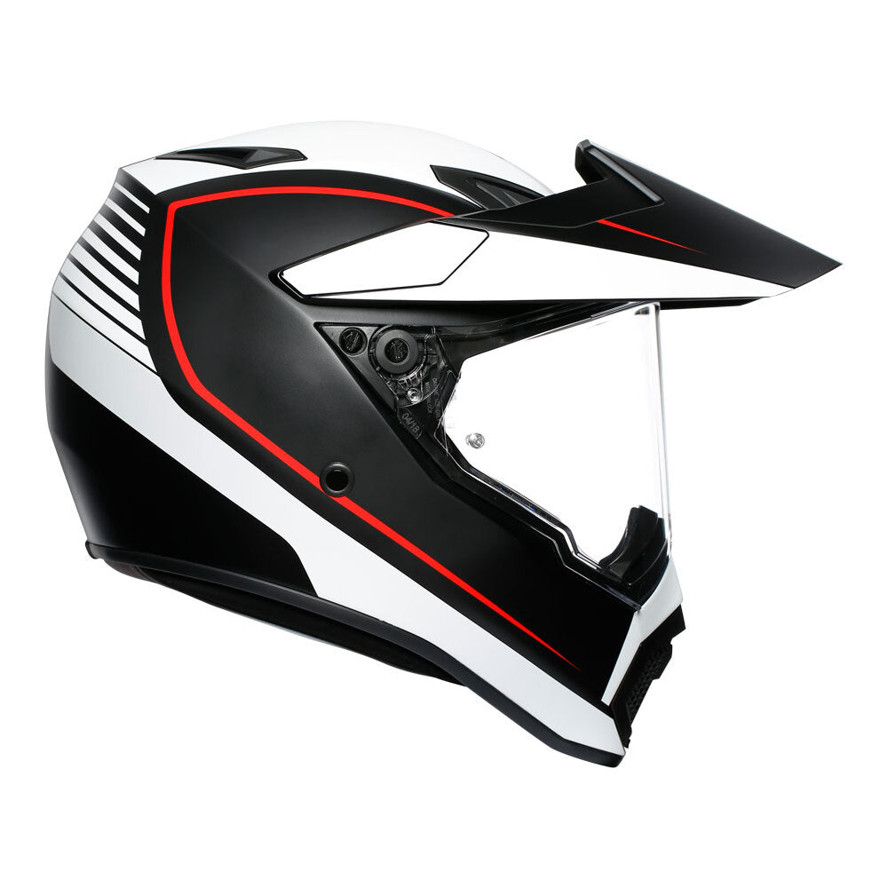 AGV AX9 Pacific Road Multi Matte Black/White/Red Helmet - EasyR