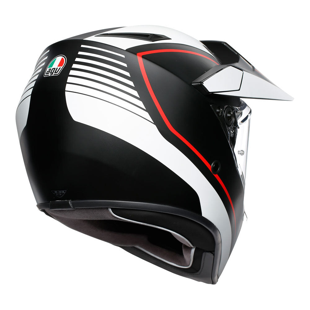 AGV AX9 Pacific Road Multi Matte Black/White/Red Helmet - EasyR