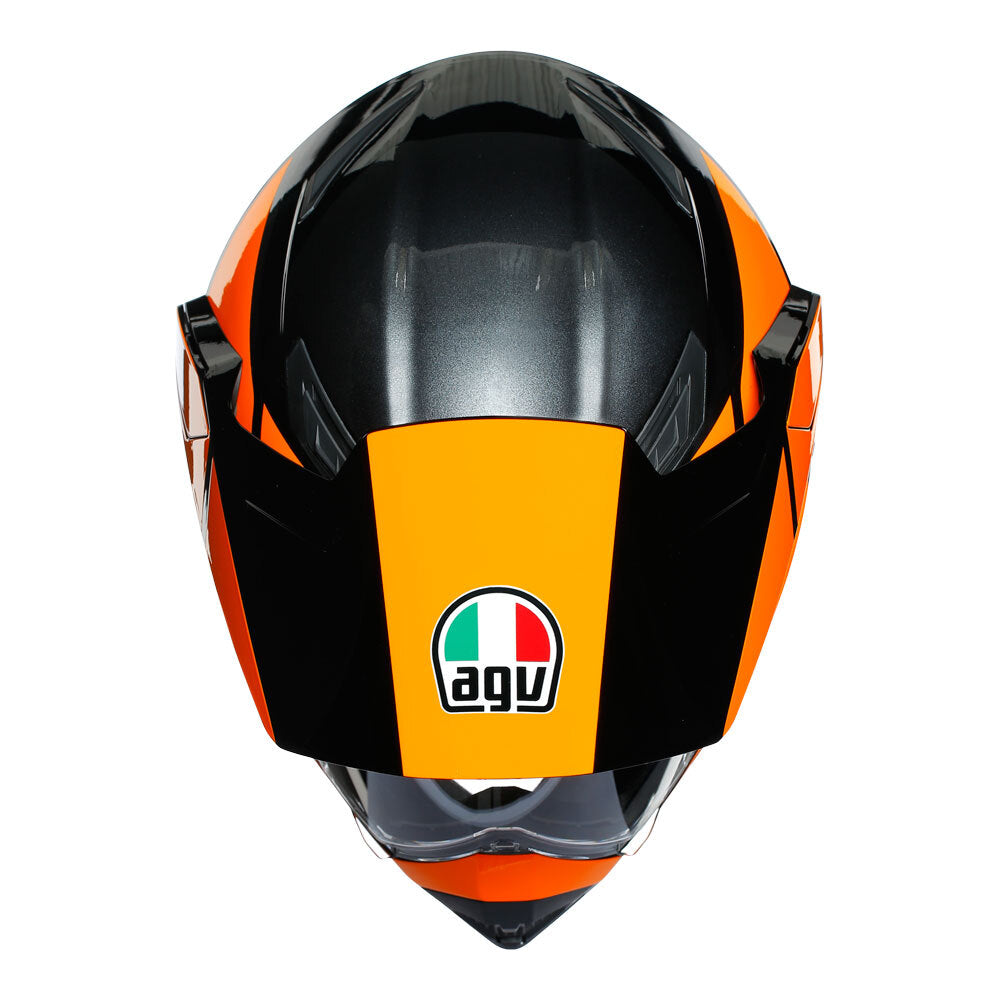 AGV AX9 Trail Gunmetal/Orange Helmet - EasyR