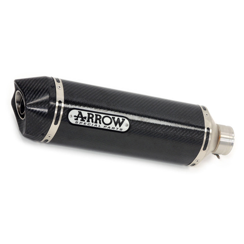 Arrow 71723MK Race-Tech Carbon Slip-On Muffler w/Carbon End Cap for Kawasaki Z 750 07-14/Z 750 R 11-14/Z 800 E 13-16