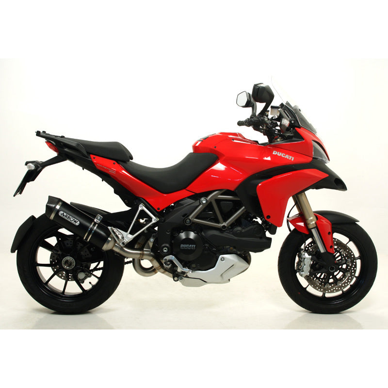 Arrow 71768AKN Race-Tech Dark Aluminium Slip-On Muffler w/Carbon End Cap for Ducati Ducati Monster 821 14-17/1200 14-15/Multistrada 1200/S 10-14/Diave