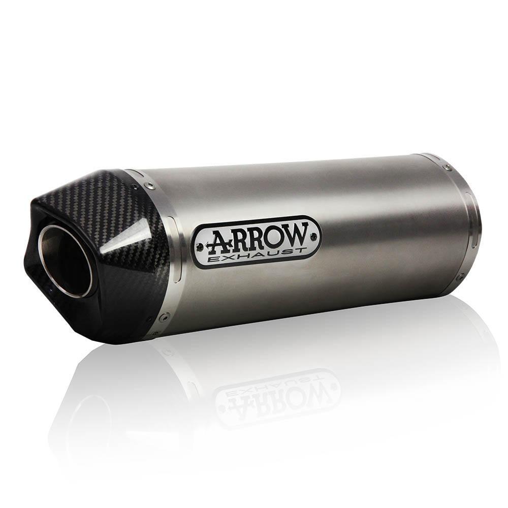 Arrow 71768PK Race-Tech Titanium Slip-On Muffler w/Carbon End Cap for Ducati Monster 821 14-17/1200 14-15/Multistrada 1200/S 10-14/Diavel 11-16