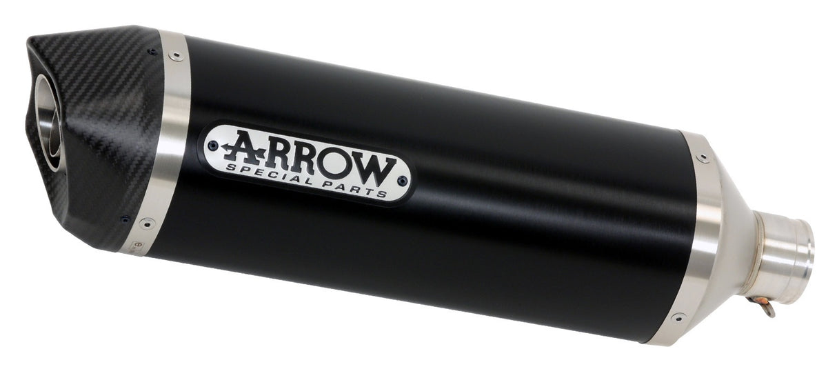 Arrow 71820AKN Race-Tech Dark Aluminium Slip-On Muffler w/Carbon End Cap for KTM 1290 SuperDuke R 14-19/1290 SuperDuke GT 17-21