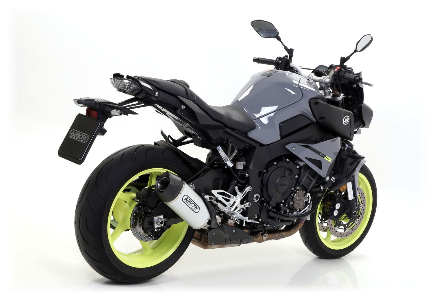 Arrow 71852AK Indy Race Aluminium Slip-On Muffler w/Carbon End Cap for Yamaha MT-10 16-20