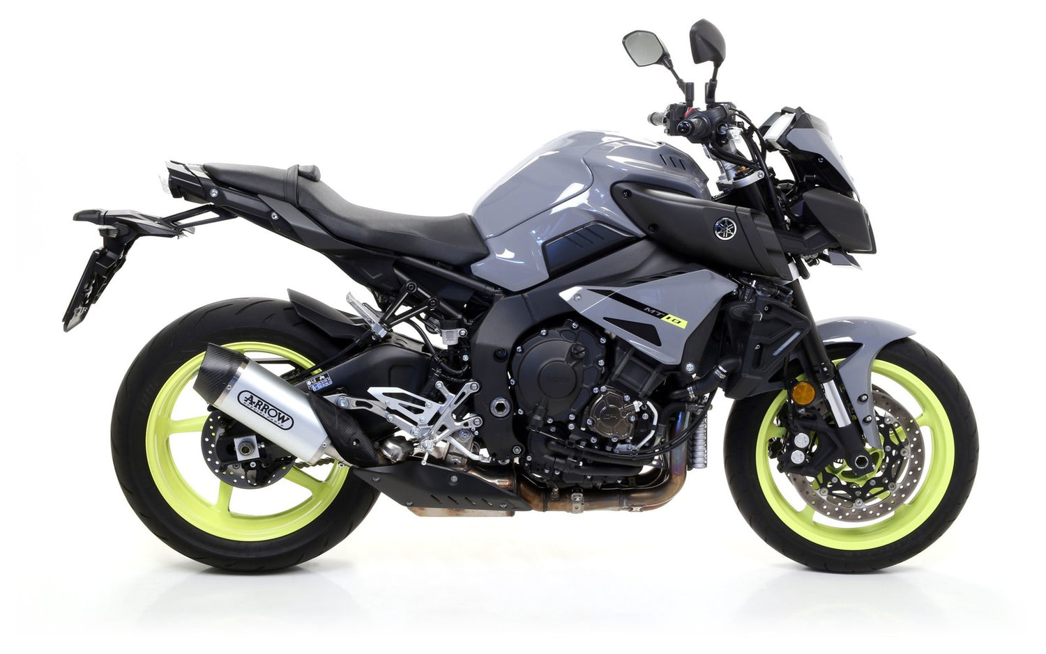 Arrow 71852AK Indy Race Aluminium Slip-On Muffler w/Carbon End Cap for Yamaha MT-10 16-20