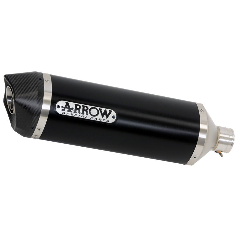 Arrow 71854AKN Race-Tech Dark Aluminium Slip-On Muffler w/Carbon End Cap for Kawasaki Versys 650 17-23/Z 650/Ninja 650 17-20