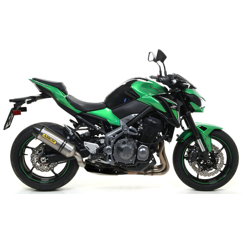 Arrow 71856PK Race-Tech Titanium Slip-On Muffler w/Carbon End Cap for Kawasaki Z 900 17-19/Z 900 E 17-18/Z 900 A2 19-24