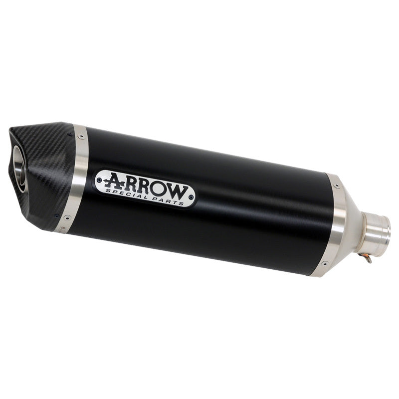 Arrow 71874AKN Race-Tech Dark Aluminium Slip-On Muffler w/Carbon End Cap for Kawasaki Z 400 19-20/Ninja 400 08-20