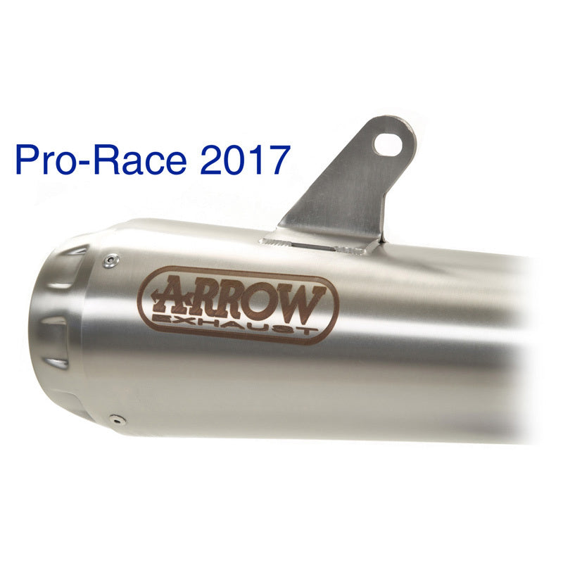 Arrow 71884PR Pro-Race Titanium Slip-On Mufflers w/Titanium End Cap for Ducati Scrambler 1100 08-20