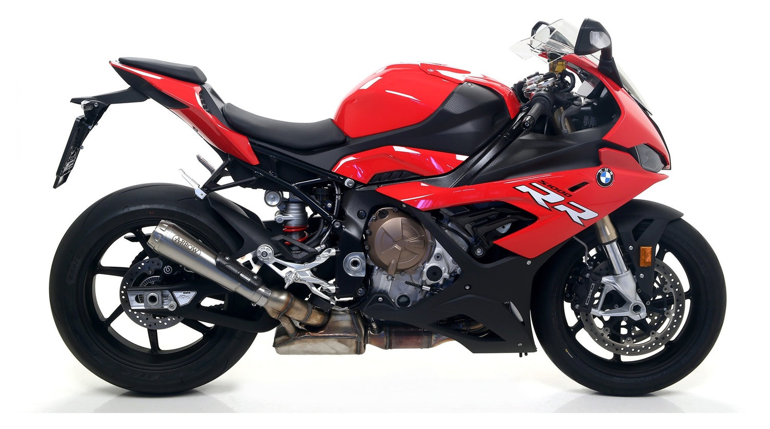 Arrow 71903PRI Pro-Race Nichrom Slip-On Muffler w/Steel End Cap for BMW S 1000 RR 19-24